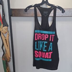 Drop It Like A Squat Black Tank Top (🛍 Bundle ANY 6/$36)